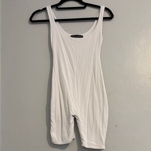 Naked Wardrobe White Sleeveless Bodysuit